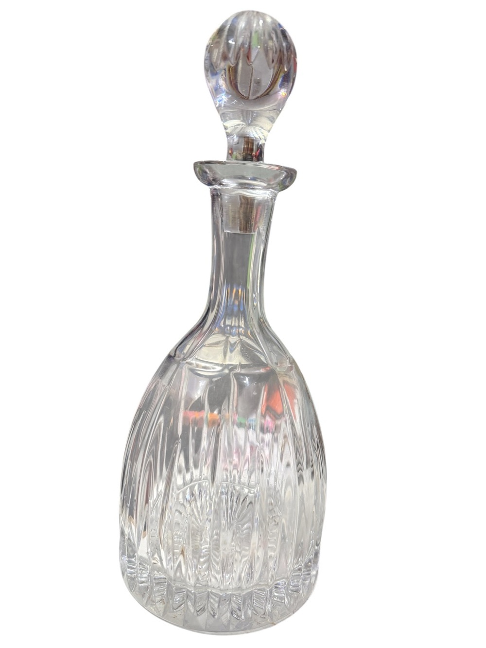 Clear Crystal Glass Decanter with Stopper - Clear